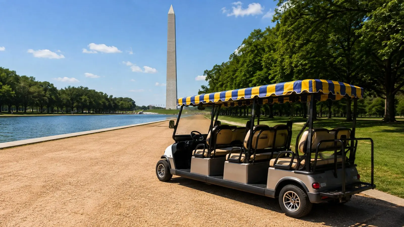 DC Monuments & History Electric Cart Tour &ndash; Tag/Nacht